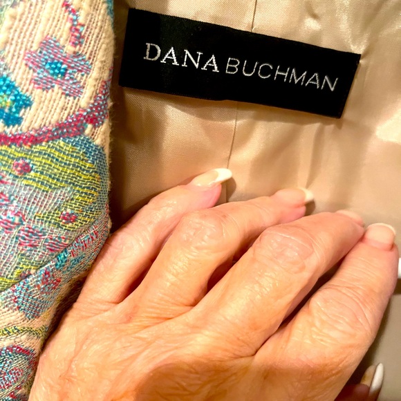 Dana Buchanan size 8 beautiful colored floral tapestry blazer - Picture 4 of 8